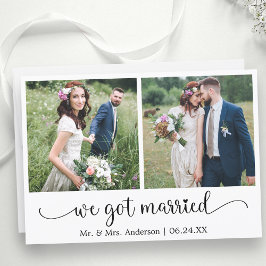 Hjärtkalligrafi Vi Har Married 2 Photo Meddelande