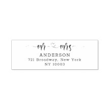 Hjärtkalligrafisk Returadress