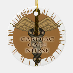 Hjärtkärlsjuksköterska Caduceus Julgransprydnad Keramik