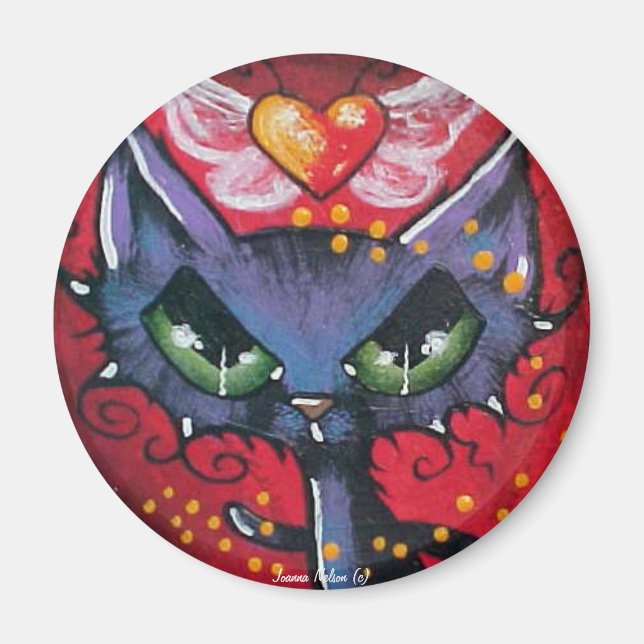 Hjärtkattmagnet Magnet (Framsidan)