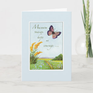 Hjärtkirurgi går bra med Butterfly Wildblomma Kort