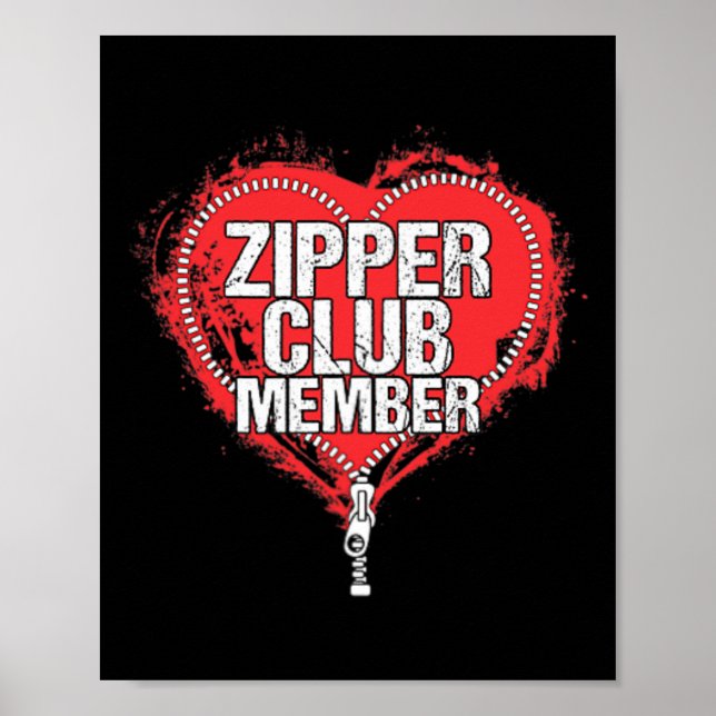Hjärtkirurgi Humor Funny Zipper Klubb Member Poster (Framsidan)