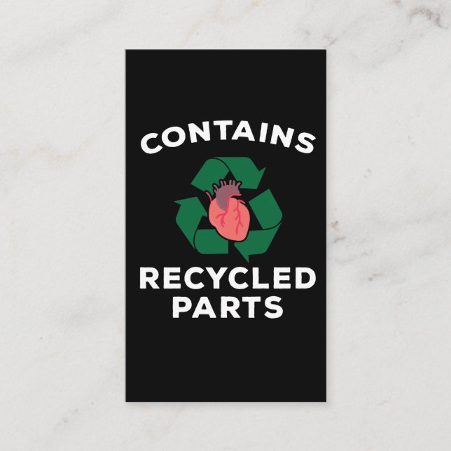 Hjärtkirurgi Överlevnad, omslag Öppet hjärtåterhäm Visitkort (Framsida)