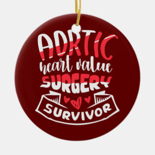 Hjärtkirurgi Survivor för en hjärtsjukdom Julgransprydnad Keramik