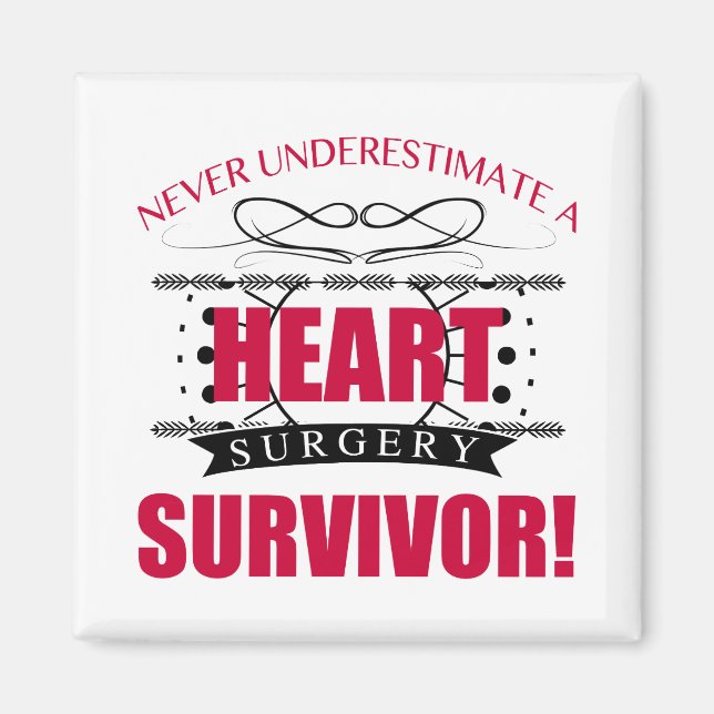 Hjärtkirurgi Survivor Magnet (Framsidan)