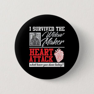 Hjärtkirurgi Survivor Widow Maker Heart Attack Knapp
