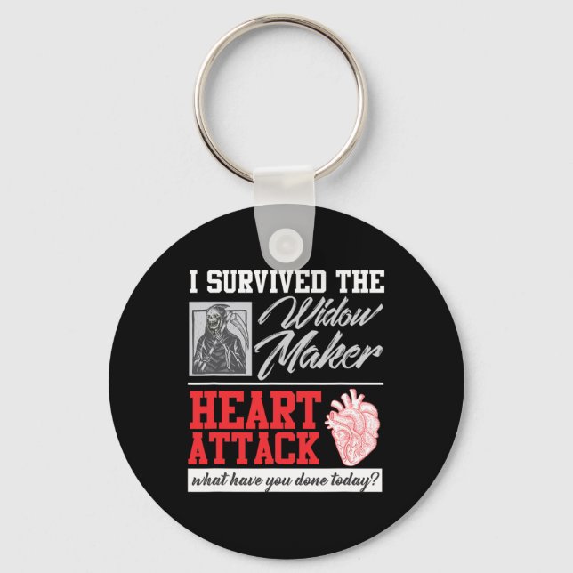 Hjärtkirurgi Survivor Widow Maker Heart Attack Nyckelring (Framsida)