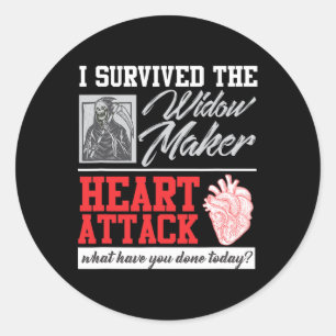 Hjärtkirurgi Survivor Widow Maker Heart Attack Runt Klistermärke