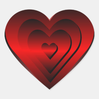Hjärtklämmare - röd hjärtformat klistermärke