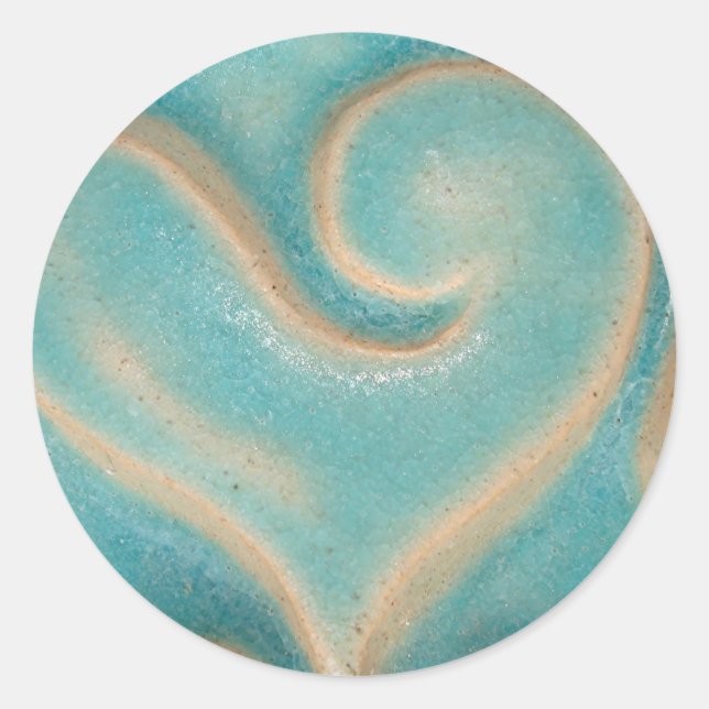 Hjärtklämmare Runt Klistermärke (Framsida)