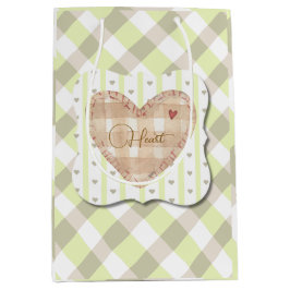 Hjärtklammusdiagram med tartan Greenery