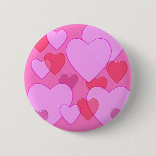 Hjärtklappande Valentinbakgrund rosa Knapp