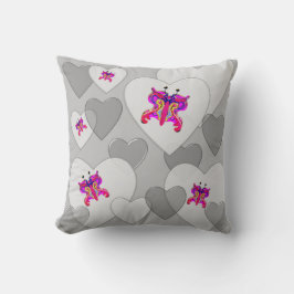 Hjärtklappande Valentinbakgrund rosa Kudde