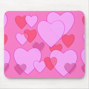 Hjärtklappande Valentinbakgrund rosa Musmatta