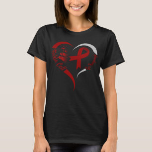 hjärtklappning för burgundsjuka t shirt