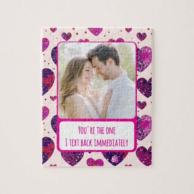 Hjärtklappning i Lila omedelbart Pussel (Vertikal)