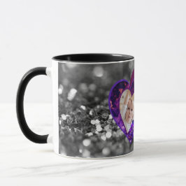 Hjärtklappning med meddelande mugg