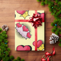 Hjärtklappning vid tecknad bok, rödfärgad och svar