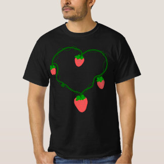 Hjärtklöver Jordgubbe – Söt Romantisk Frukt T Shirt