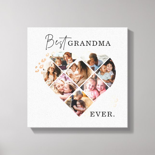 Hjärtkollage Canvastryck (Framsida)