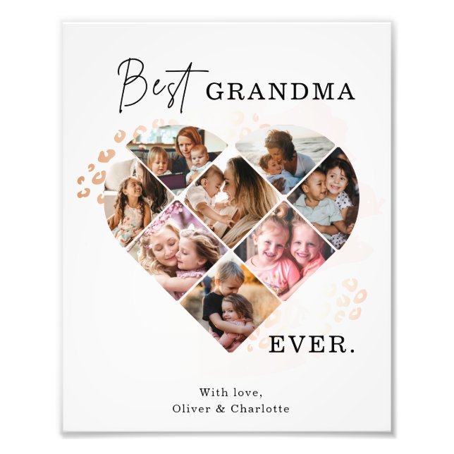 Hjärtkollage Fototryck (Framsidan)