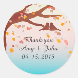 Hjärtkonetti (kärlek 1) runt klistermärke