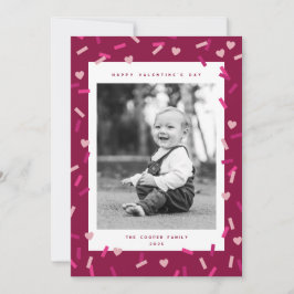 Hjärtkonfetti Alla hjärtans dag vykort