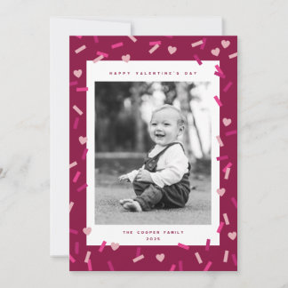 Hjärtkonfetti Alla hjärtans dag vykort