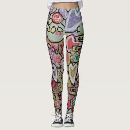 Hjärtkonst Abstrakt Leggings