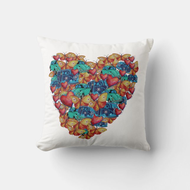 Hjärtkonsthearts Collage Cushion Kudde (Framsida)