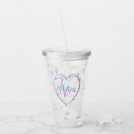 Hjärtkontroll Akryltumlare Take Away Mugg