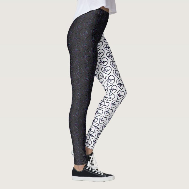 Hjärtkontroll - allt-över-skriv-laggingar leggings (Höger)