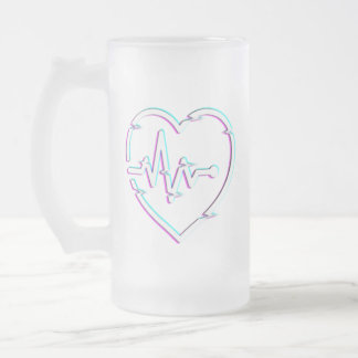 Hjärtkontroll Frostat glas Mugg