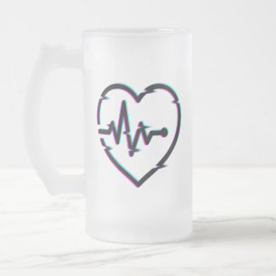 Hjärtkontroll Frostat glas Mugg
