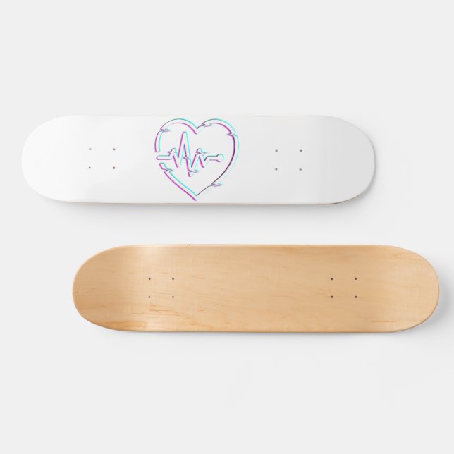 Hjärtkontroll Skateboard-däck Mini Skateboard Bräda 18,5 Cm (Horz)