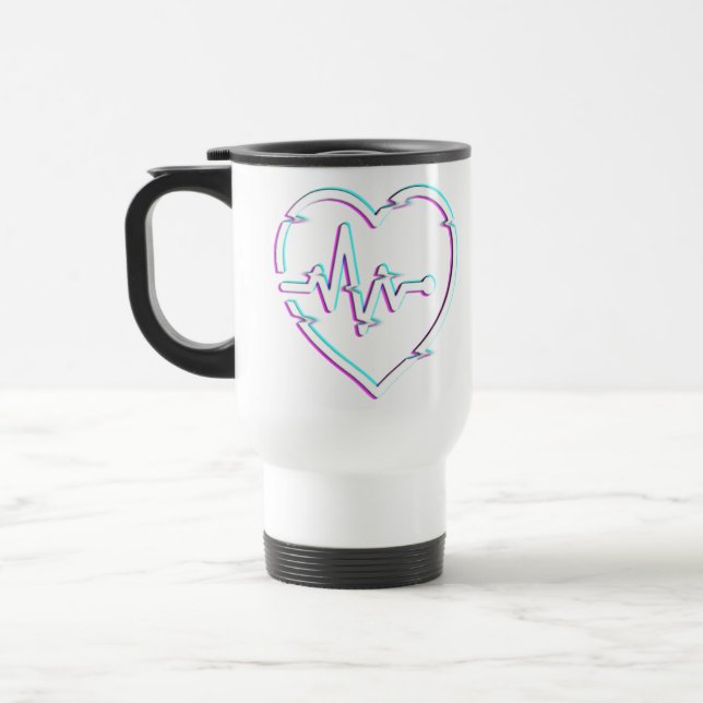 Hjärtkontrollresa/dator Mugg (Vänster)
