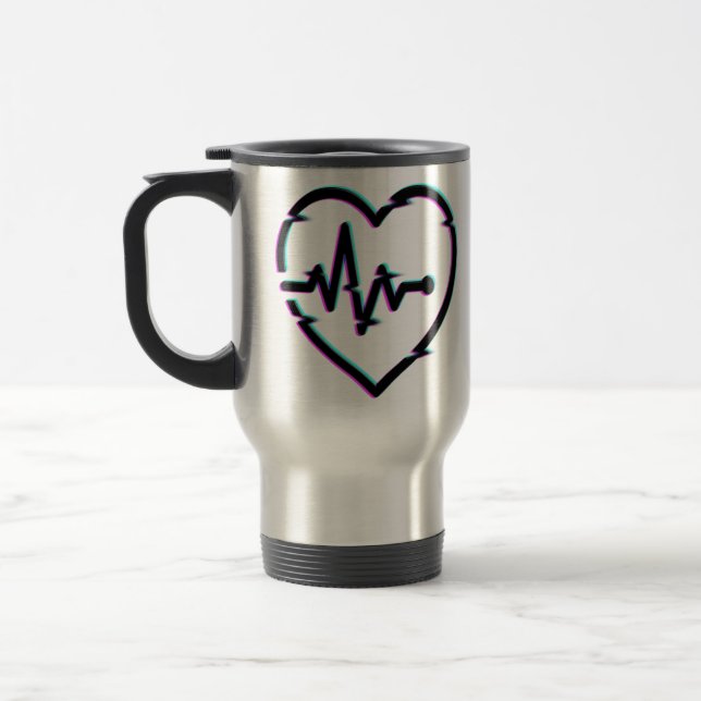 Hjärtkontrollresa/dator Mugg (Vänster)