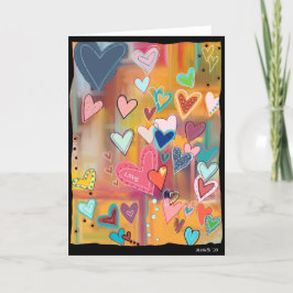 Hjärtkort för kärlek kort