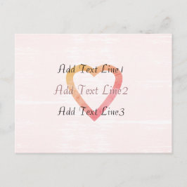 Hjärtkort för Rosa av akut Anpassningsbar Vykort