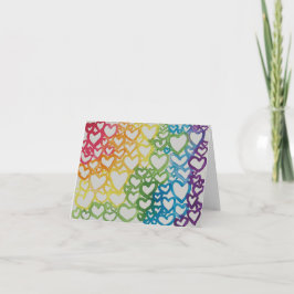 Hjärtkort för vattenfärg tack kort