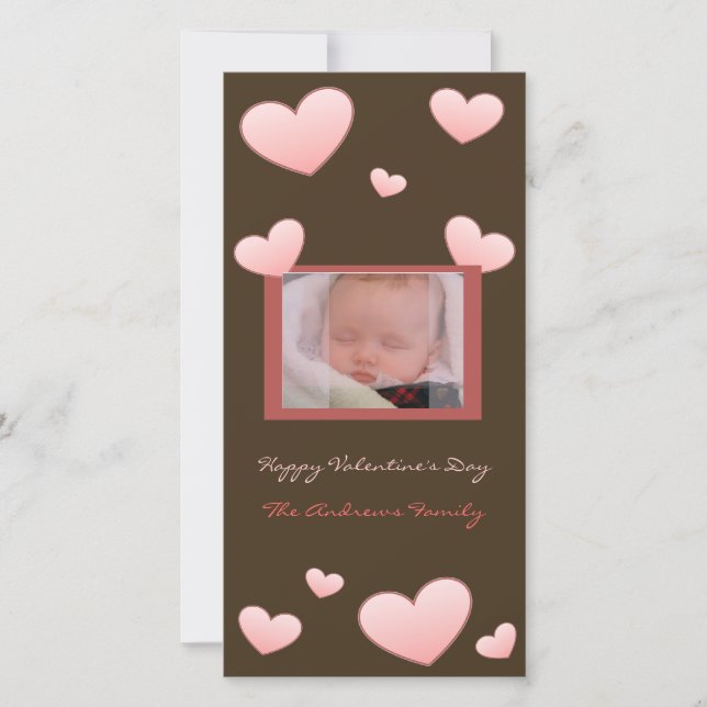 Hjärtkort på Alla hjärtans dag Julkort (Framsida)