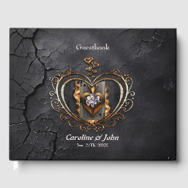 Hjärtkortskvinnor i lågor. gästböcker