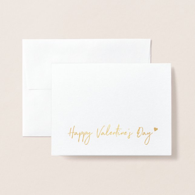 Hjärtkrans av guldfetter Alla hjärtans dagskort Folierat Kort (Framsida med kuvert)