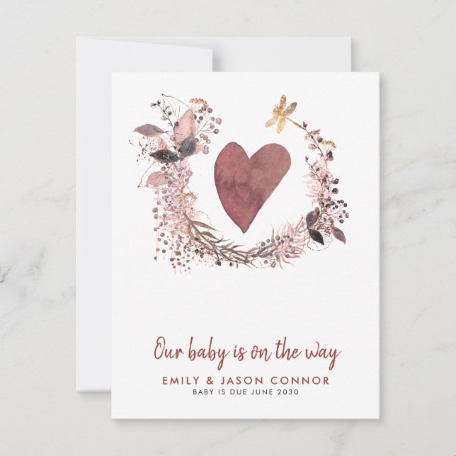 Hjärtkrans Gravid Meddelande (Framsida)