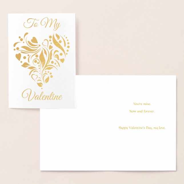 Hjärtkrans Valentine Folierat Kort (Display)