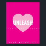 Hjärtkreativitet Poster artist Non AI<br><div class="desc">Det här är inte bara väggkonst - det är ditt dagliga behörighetsbevis för kreativet. Vänta. Se det. Tro det. Släpp loss den.</div>