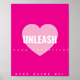 Hjärtkreativitet Poster artist Non AI