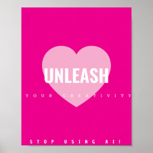 Hjärtkreativitet Poster artist Non AI