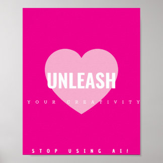 Hjärtkreativitet Poster artist Non AI