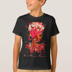 Hjärtkrigare Fjärilar Kvinnor Rött Hjärt Sjukdom T Shirt